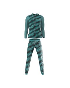 green pattern track suit