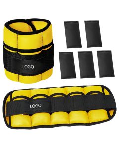 yellow ankle weights 1 lb straps