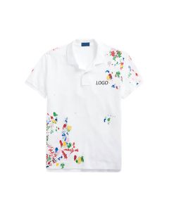 custom white polo shirt
