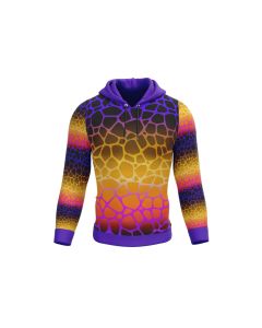 multi color graphic hoodie