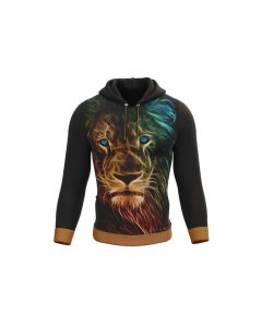printed lion hoodie