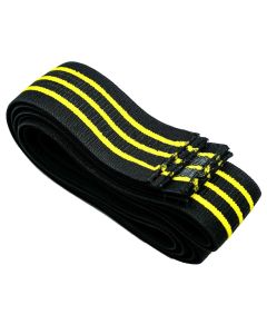 knee wrap with neon yellow lines
