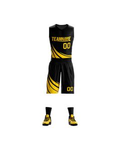 teen black basketball uniform