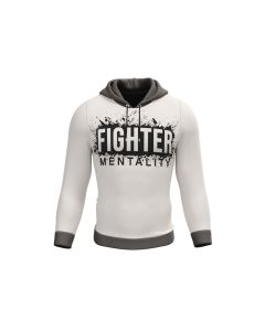 white fighter hoodie