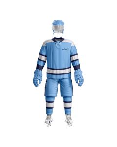 women ice hockey uniform blue