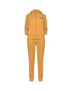 women yellow sweat suit